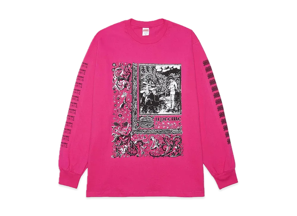 Supreme Saint Sebastian L/S Tee "Pink"