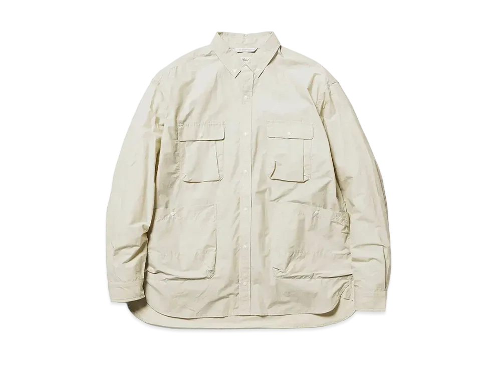 NANGA C/N Ripstop Camp Shirt "L.Beige"