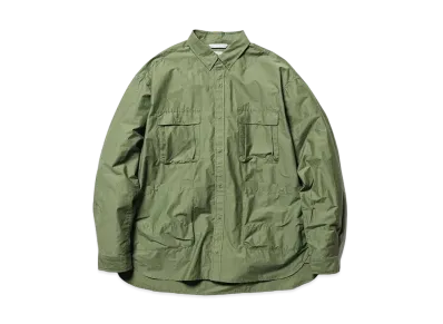 NANGA C/N Ripstop Camp Shirt "Olive"
