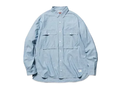 NANGA Hinoc Chambray Field Shirt "L.Blue"
