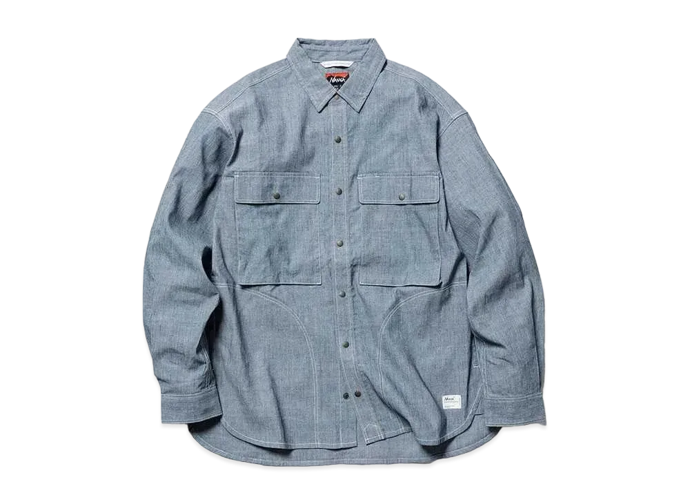 NANGA Hinoc Chambray Field Shirt "Navy"