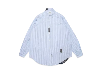 BOW WOW BANDANNA REPAIR STRIPE SHIRTS "BLUE STRIPE"