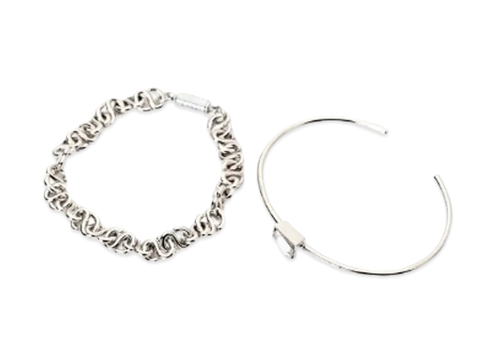 sacai Offset Bracelets "Silver"