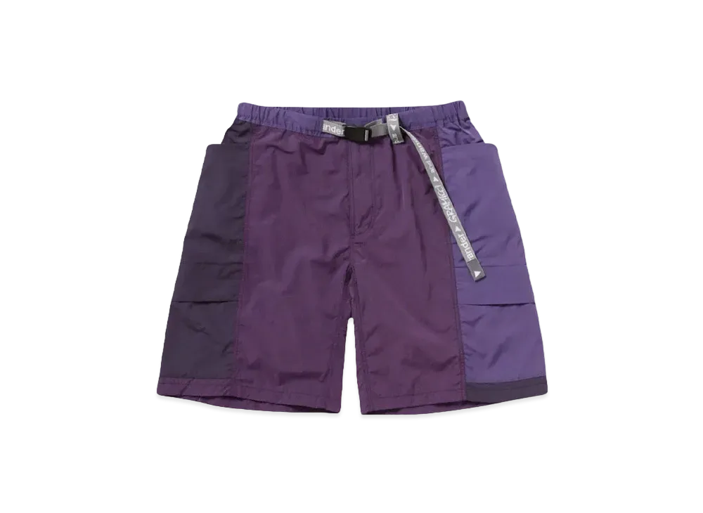 GRAMICCI x and wander PATCHWORK WIND SHORT "MULTI PURPLE"
