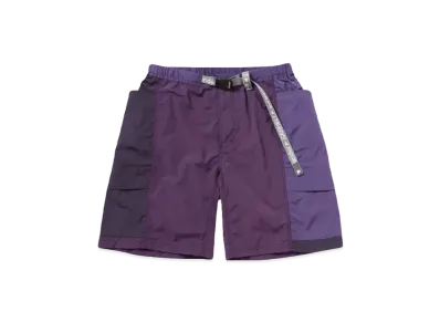 GRAMICCI x and wander PATCHWORK WIND SHORT "MULTI PURPLE"