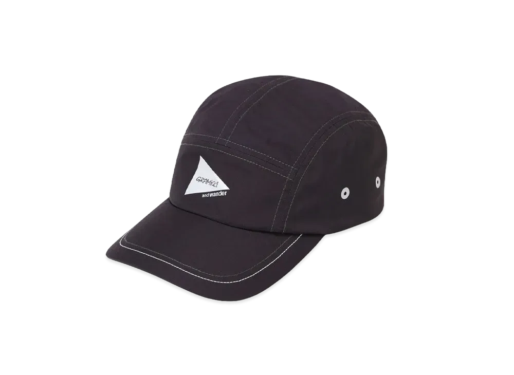 GRAMICCI x and wander PATCHWORK WIND CAP "BLACK"