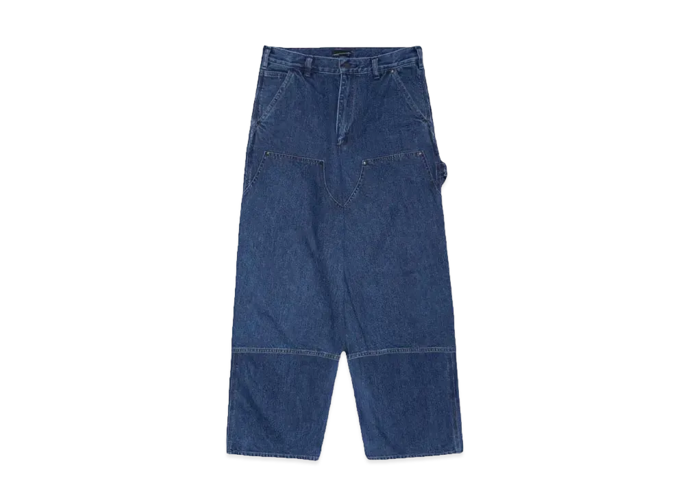 LAD MUSICIAN 12oz FLAT DENIM DOUBLE KNEE PT "BLUE INDIGO"