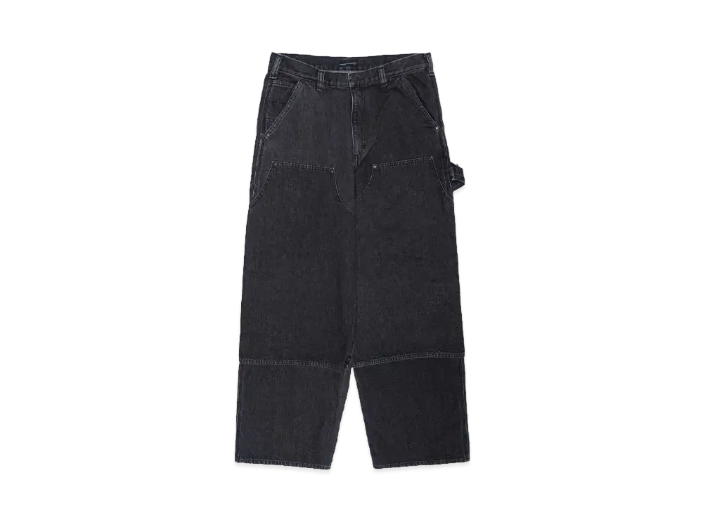 LAD MUSICIAN 12oz FLAT DENIM DOUBLE KNEE PT "GRAY"
