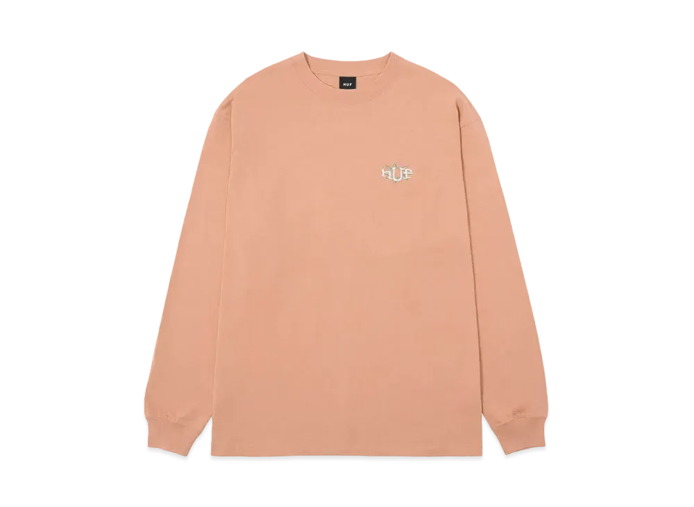 HUF Jazzy Groove Long Sleeve EMB Tee "LT Toffee"
