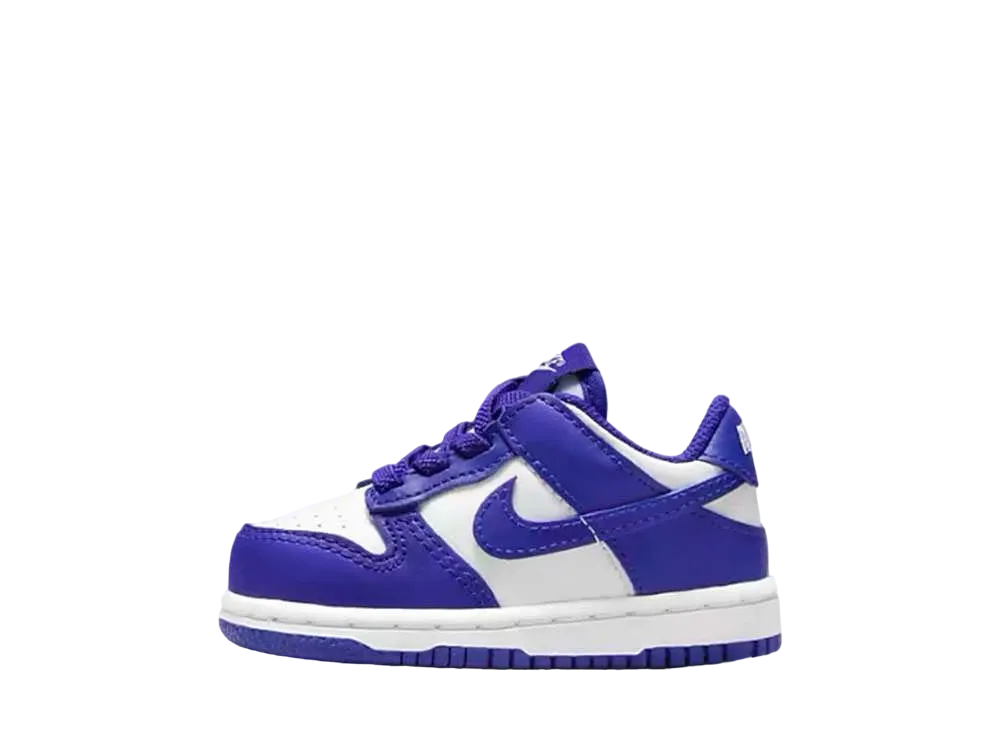 ナイキ TD ダンク ロー "ホワイト/ユニバーシティレッド/コンコルド"(キッズ)