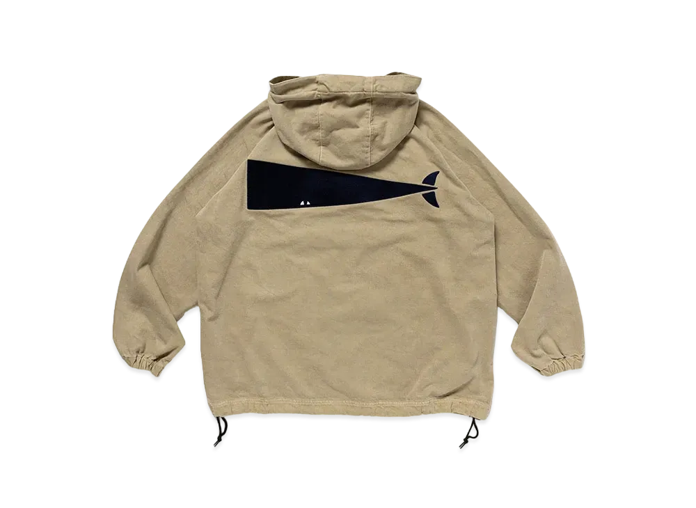 DESCENDANT Mole Hooded LS Shirt Pigment Dye "Beige"