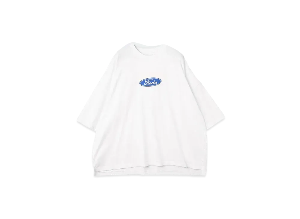 JieDa CAR FONT TEE "WHITE/BLUE"