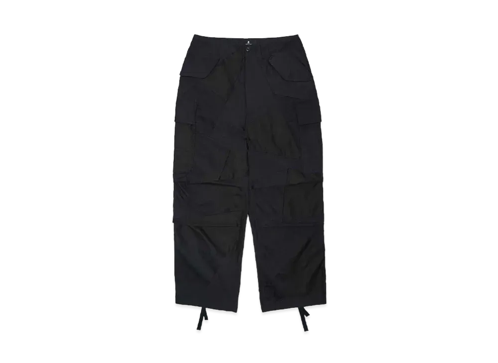 ANREALAGE PANEL PATCHWORK CARGO PANTS "BLACK"