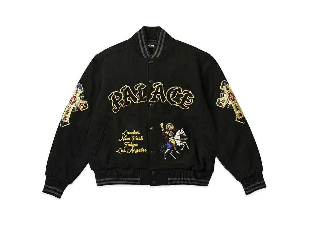 PALACE Saints Varsity Jacket "Black"