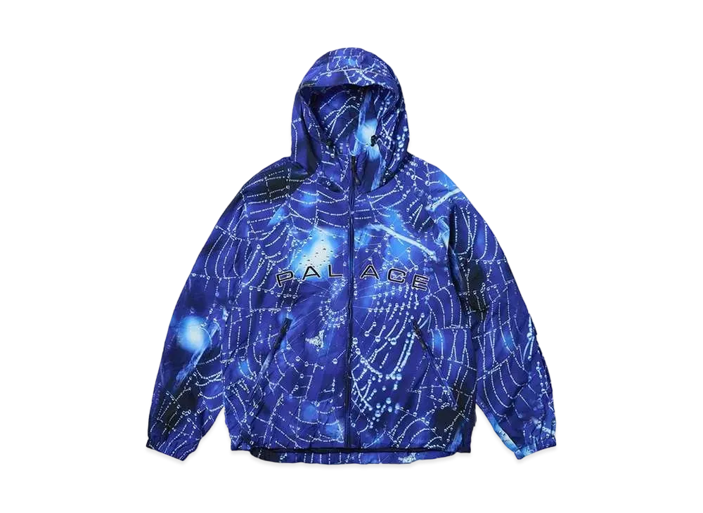 PALACE Arc Shell Hooded Jacket "Spider Web Blue"