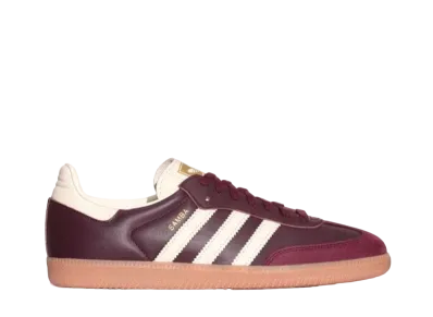 アディダス オリジナルス ウィメンズ サンバ OG "マルーン/クリームホワイト/ゴールドメタリック"