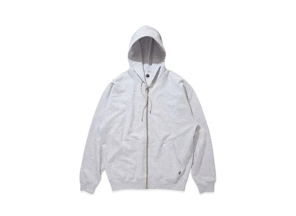 CITY COUNTRY CITY Embroidered Logo Switching Cotton Zip Up Hoodie "ASH GRAY"