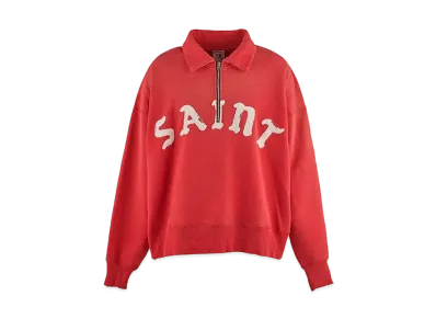 SAINT Mxxxxxx 24SS Half Zip Sweat "Red"