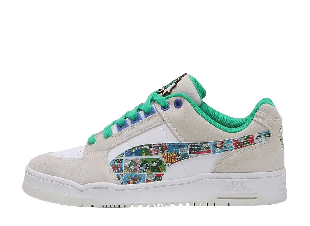 プーマ スリップストリーム LO スーパー コミック "プーマホワイト/グラッシーグリーン/ヴェイパーグレー"