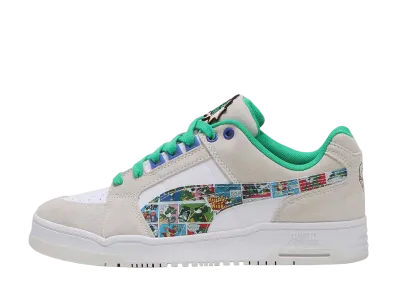 Puma Slipstream LO Super Comic "Puma White/Grassy Green/Vapor Gray"