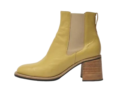 OUR LEGACY Low Shaft Boot Italian Calf Leather "Tahini Yellow" A2227LT
