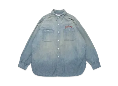 BOW WOW GALAXY SYRUP CHAMBRAY SHIRTS "INDIGO SUNBURN AGEING"
