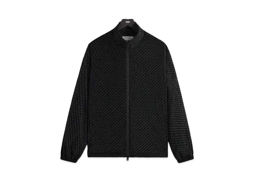 Kith Flocked Italic Monogram Davis Jacket "Black"