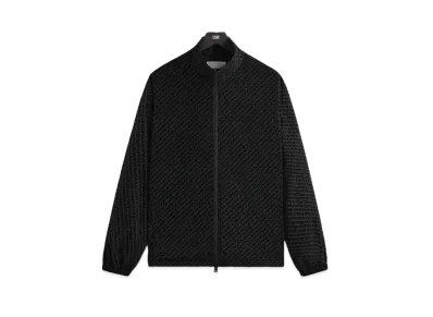 Kith Flocked Italic Monogram Davis Jacket "Black"