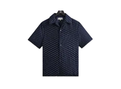 Kith Flocked Monogram Puffed Devon Shirt "Nocturnal"