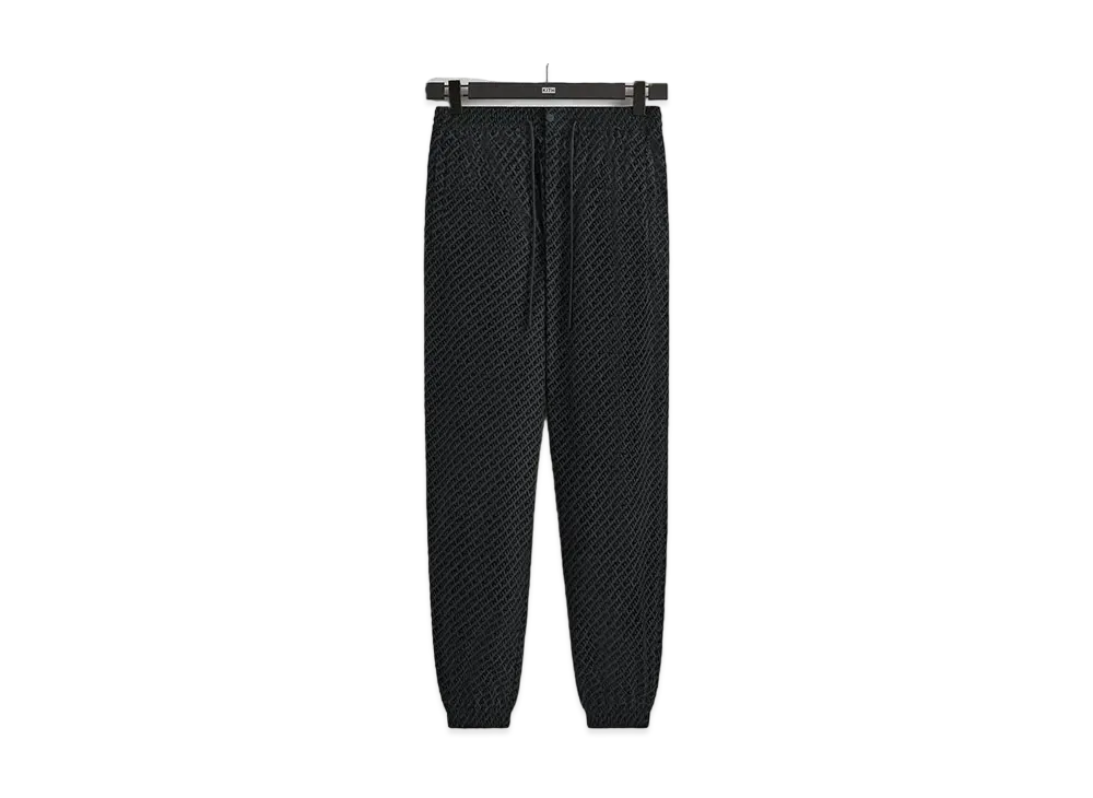 Kith Flocked Italic Monogram Davon Pant "Black"