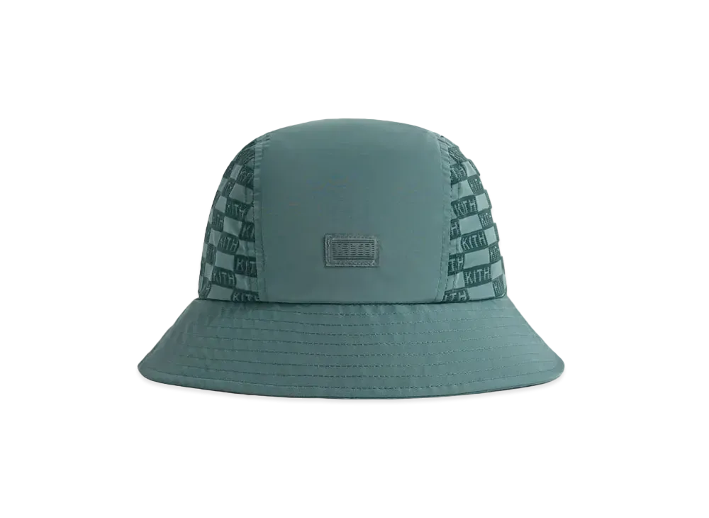 Kith Flocked Nylon Monogram Bucket Hat "Rhythm"