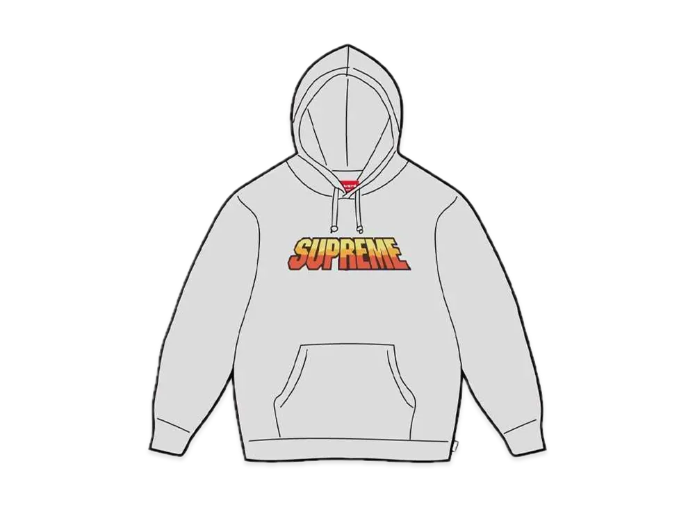 Supreme Gradient Hooded Sweatshirt "Heather Grey"