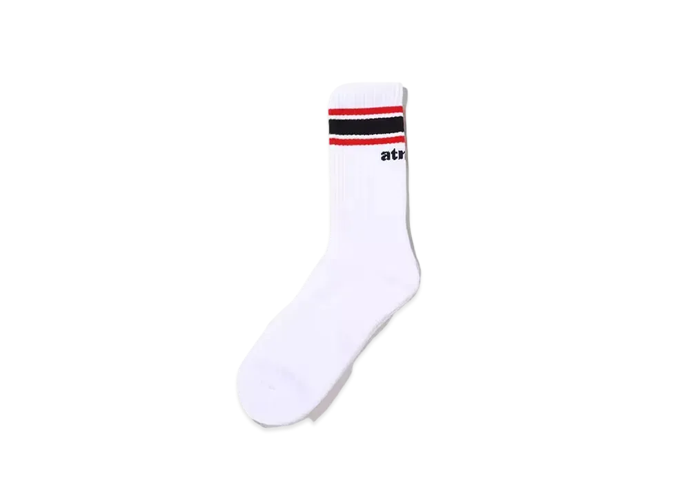 atmos Color Line Socks "White/Red"