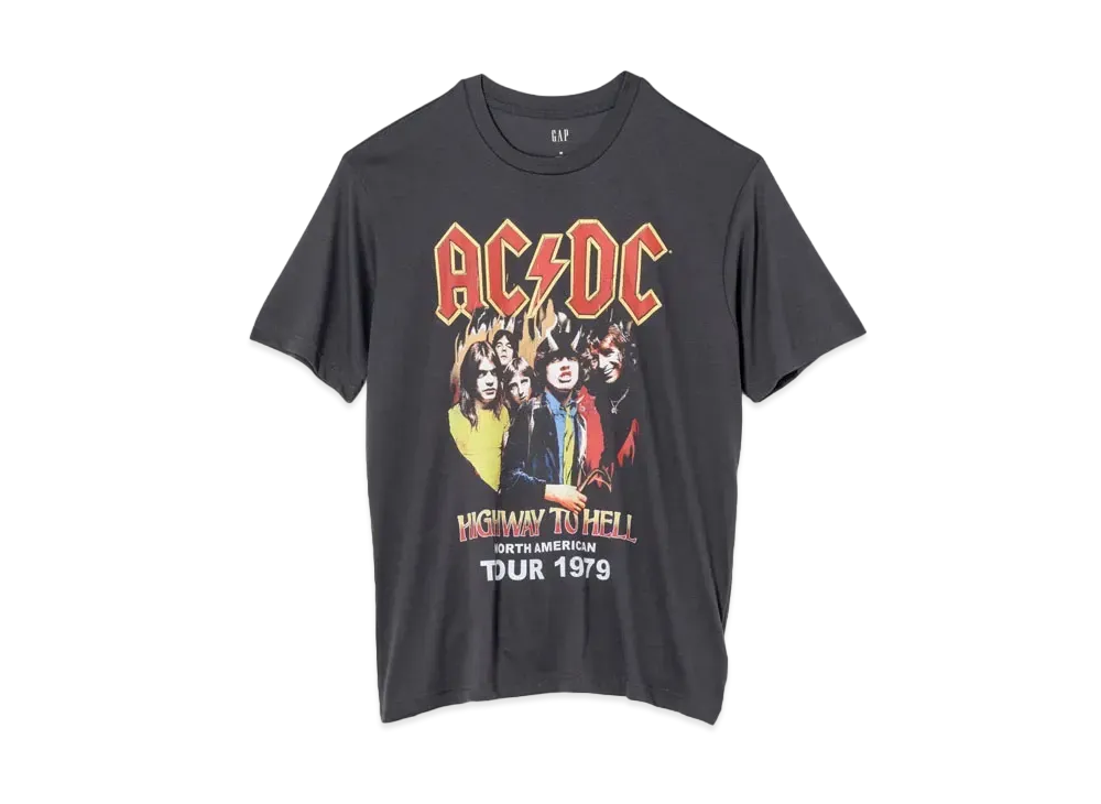 ギャップ x エーシー ディーシー Tシャツ "チャコール"