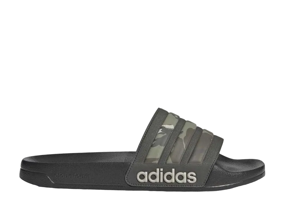 アディダス アディレッタ シャワー サンダル "シャドーオリーブ/パテグレー/オリーブストレータ"