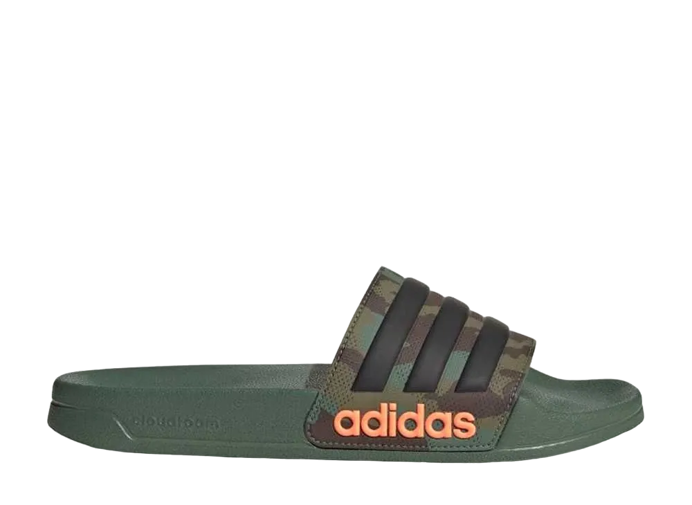 アディダス アディレッタ シャワー サンダル "コアブラック/スクリーミングオレンジ"