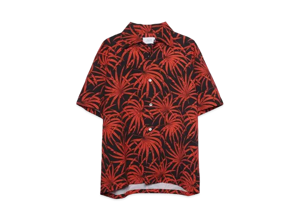 TAIN DOUBLE PUSH ALOHA SHIRTS "BLACKxRED"