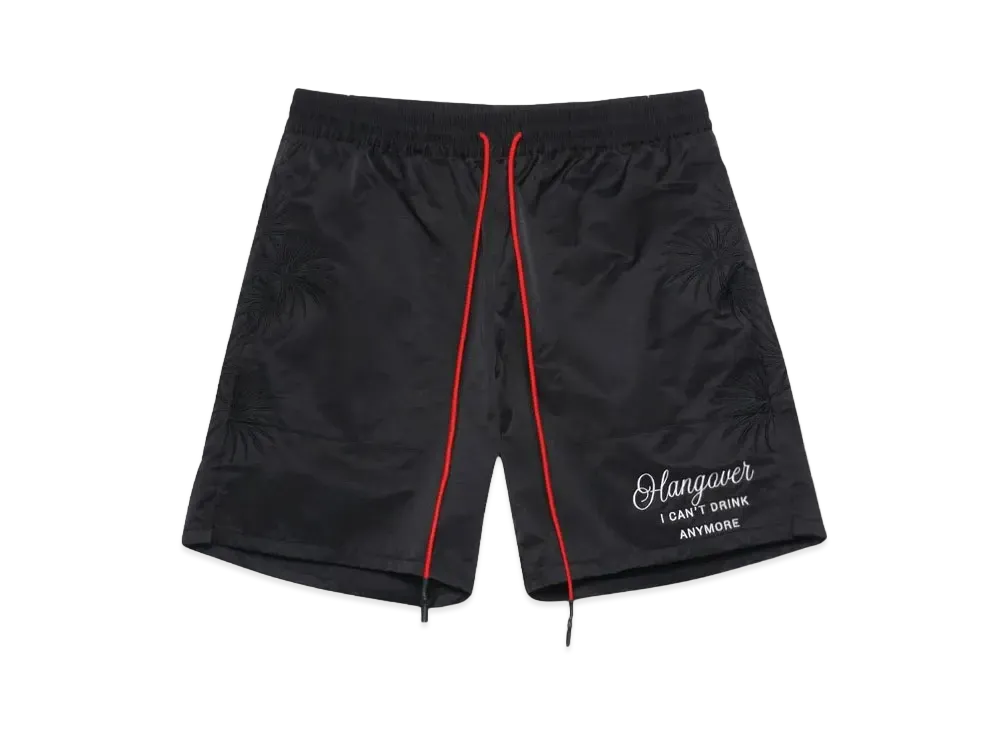TAIN DOUBLE PUSH ALOHA SHORTS "BLACK"