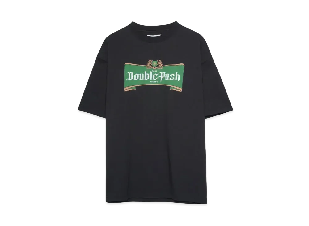 TAIN DOUBLE PUSH DRUNKER SHORT SLEEVE T-SHIRTS "BLACK"