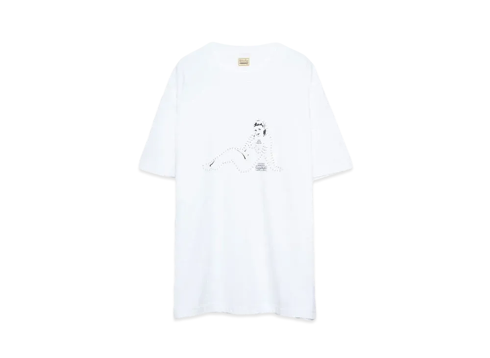 High Scream Center DOTTED LINE TEE "WHITE"