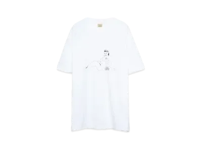 High Scream Center DOTTED LINE TEE "WHITE"