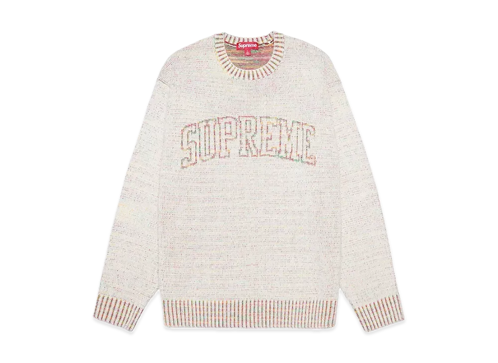 Supreme Contrast Arc Sweater "White"