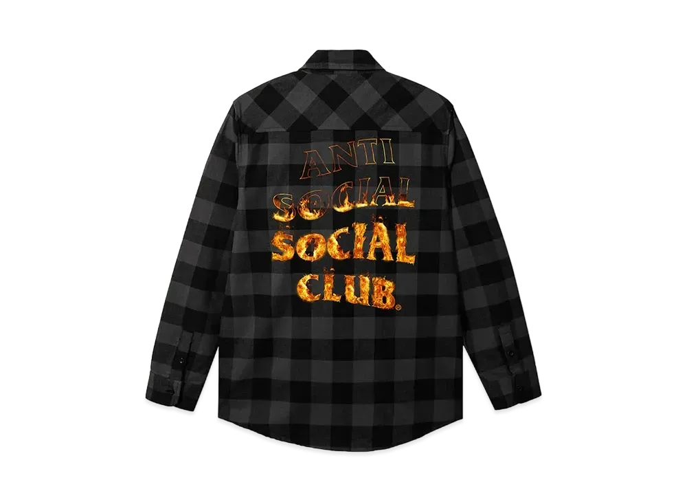 ANTI SOCIAL SOCIAL CLUB A Fire Inside Flannel "Black"