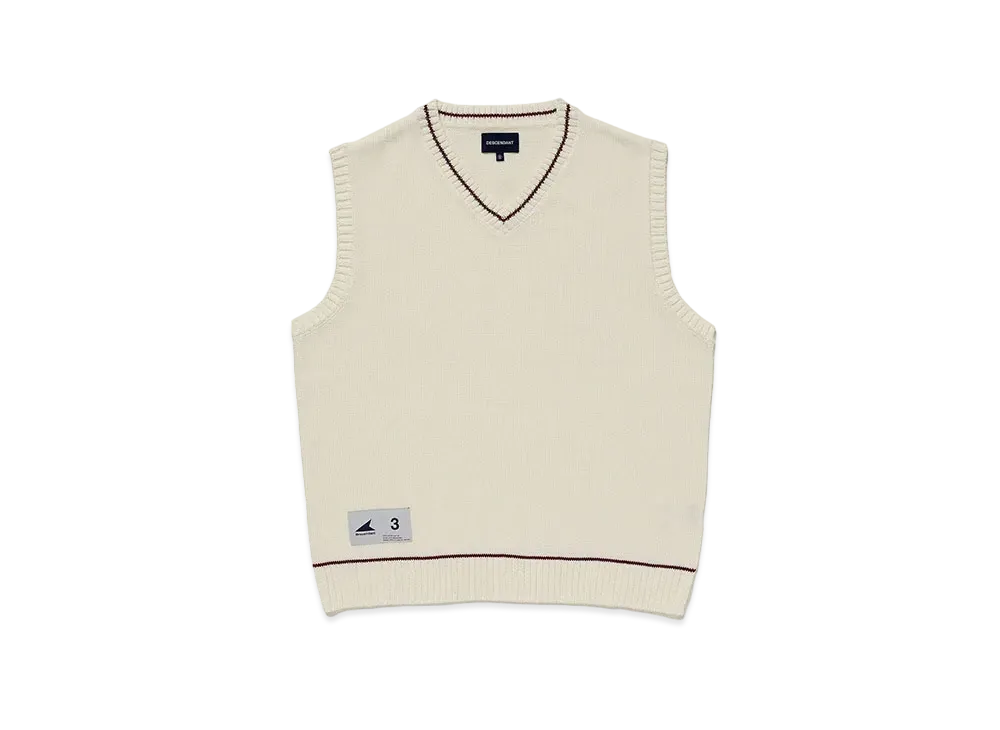 DESCENDANT Servir Knit Vest "White"