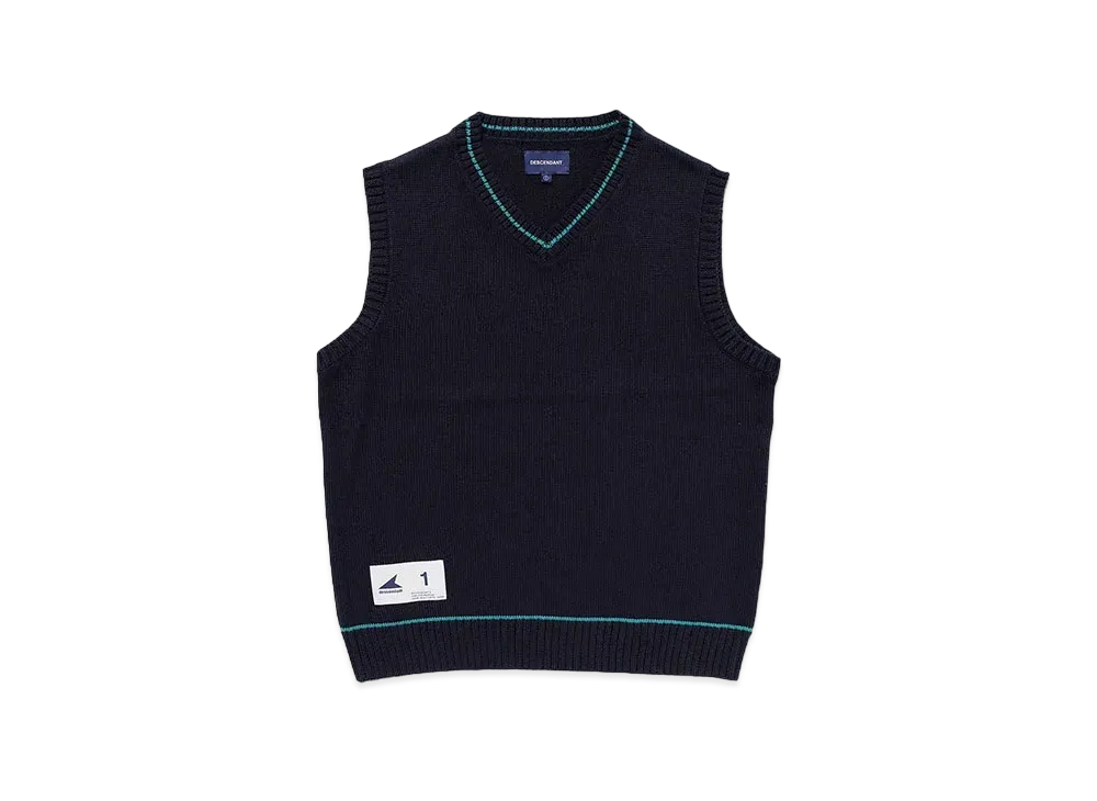 DESCENDANT Servir Knit Vest "Navy"