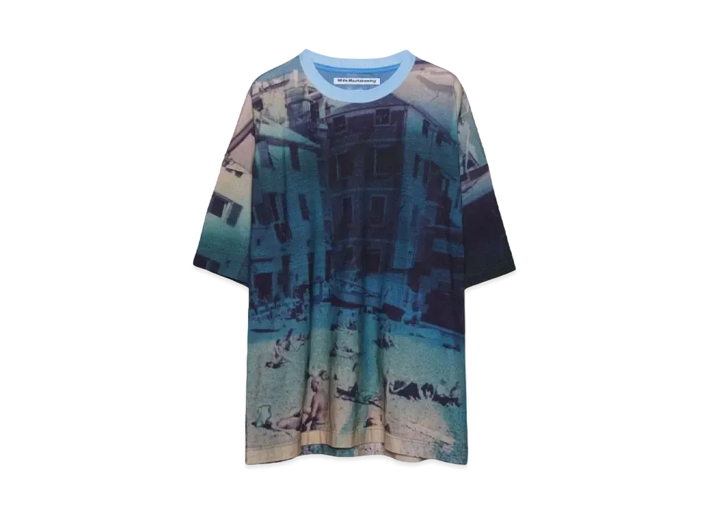 White Mountaineering PHOTO PRINT T-SHIRT "MULTI/GENOVA"
