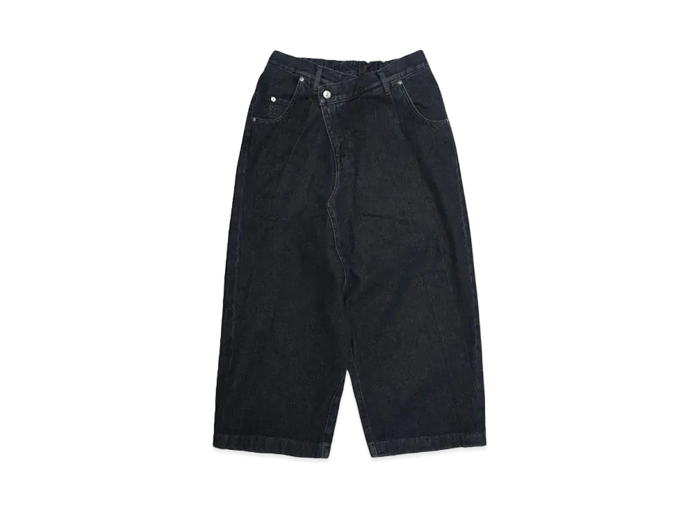 NEONSIGN Sarrouel Denim Slacks -Used- "BLACK USED"