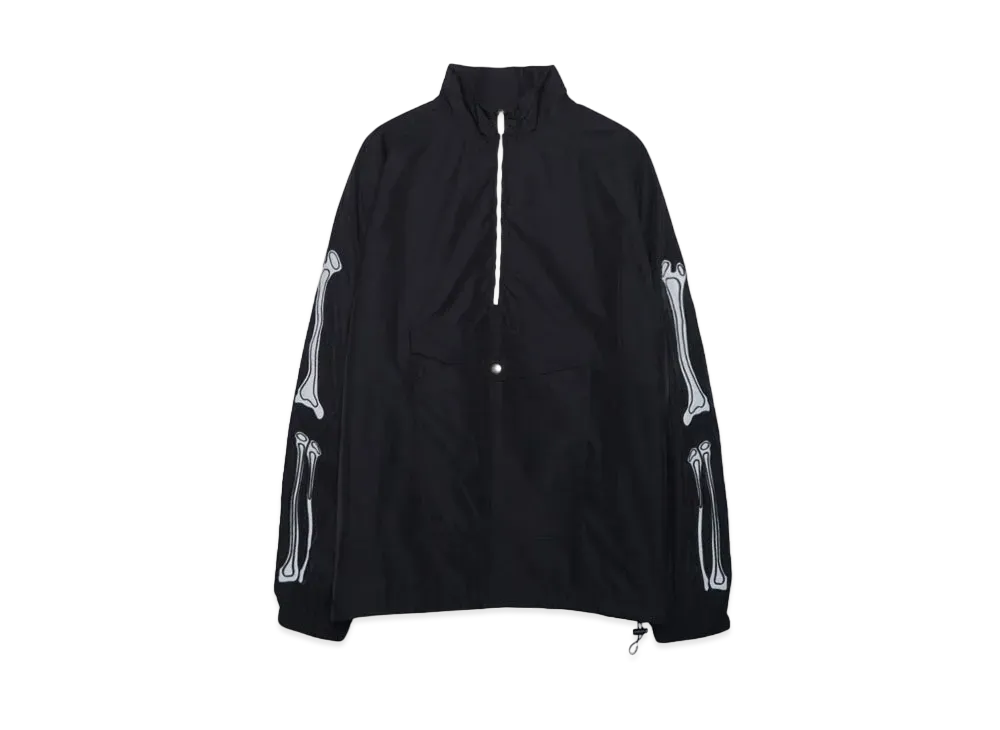 MAYO BONES Embroidery anorak "BLACK"
