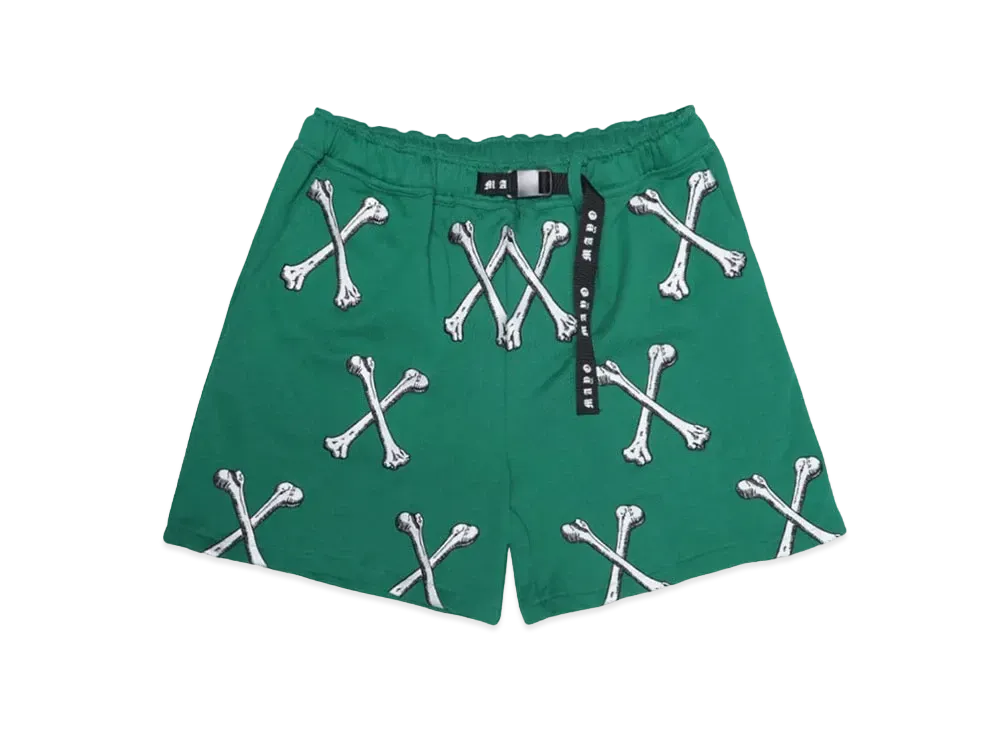 MAYO CROSS BONES Embroidery Sweat Shorts "GREEN"