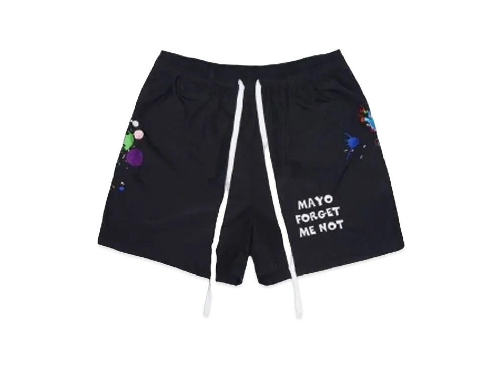 MAYO PAINT Embroidery Shorts "BLACK"